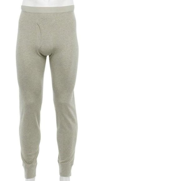 Mens Thermal Underwear Lite Gray 4XB Big Croft & Barrow Elastic Waist Fly Winter - Picture 1 of 5